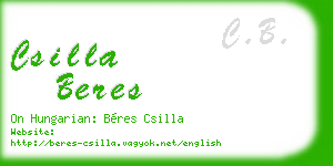 csilla beres business card