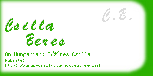 csilla beres business card